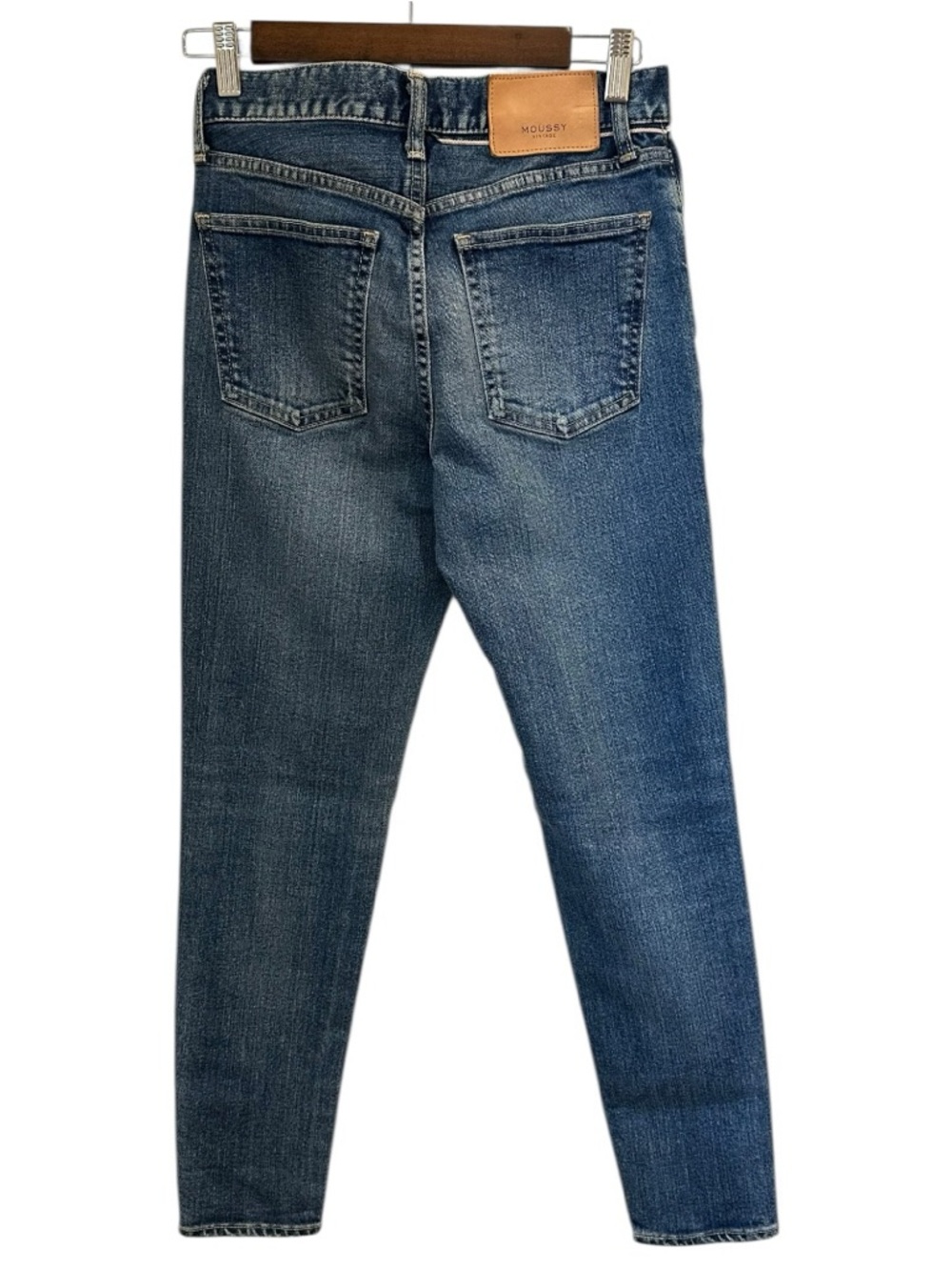 Moussy Vintage Rhett Slim Tapered Jeans 26 Medium Wash Blue Denim - Picture 3 of 8